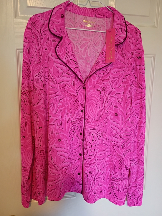 Lilly Pulitzer Other - Lilly Pulitzer Pink Floral-Print Pajama Top NWT XXL